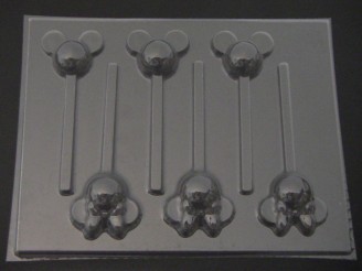 572sp Famous Mouse Male Female Face Chocolate or Hard Candy Lollipop Mold